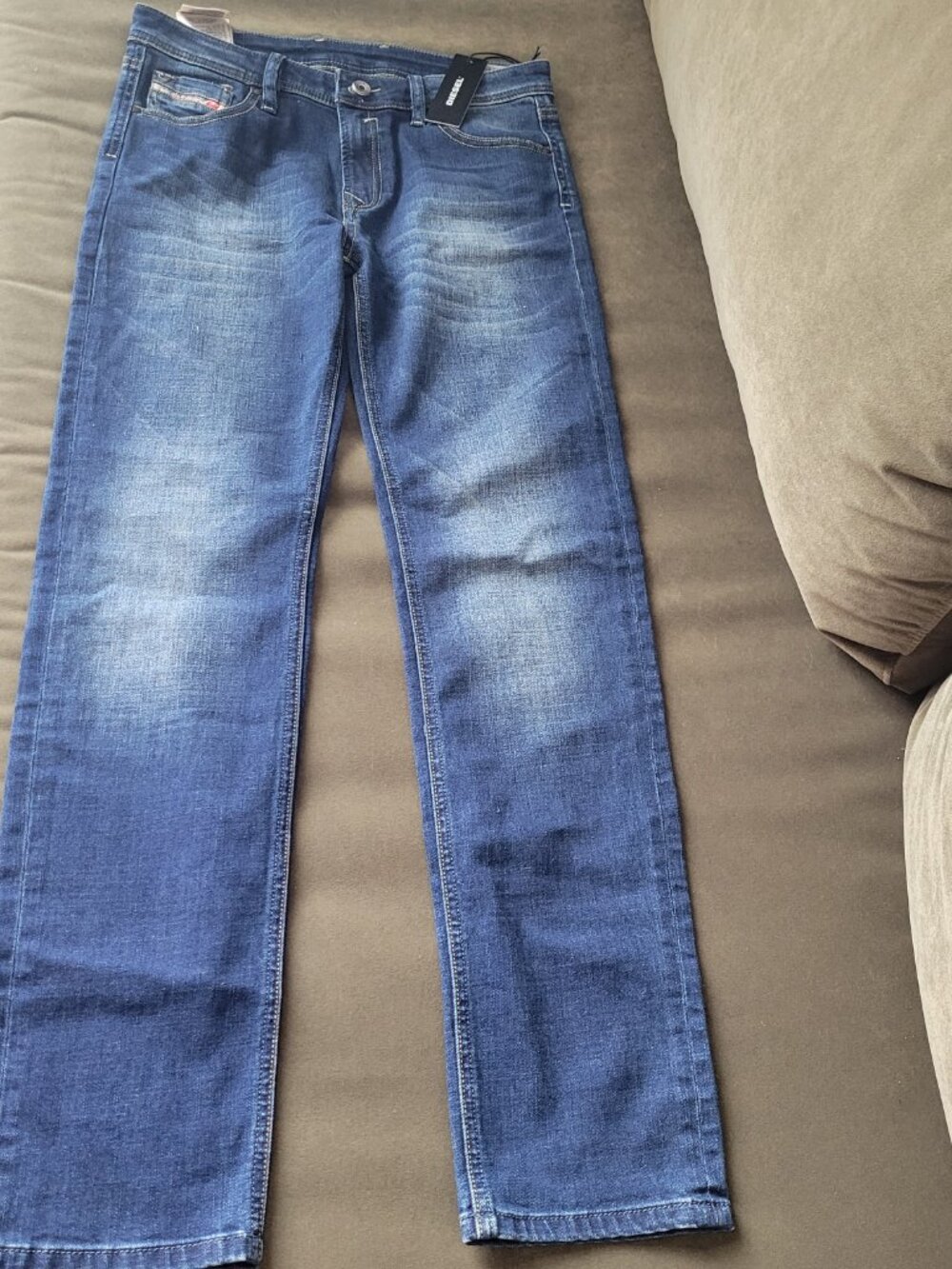 NWT Diesel Kids WAYKEE J US Straight Leg Stretch Jeans Blue Denim Size 12Y
